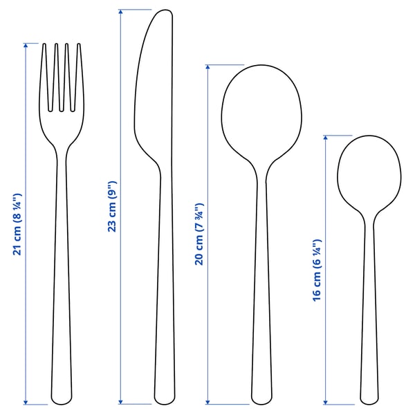 LÖFTESRIK - LÖFTESRIK 24-piece cutlery set, stainless steel