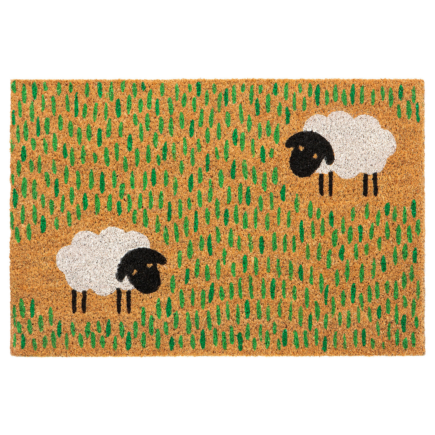 LÖGE door mat, multicolour/animal pattern, 40x60 cm