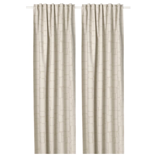 LÖNNSTÄVMAL - Blackout blind, 2 sheets, beige, , 145x300 cm