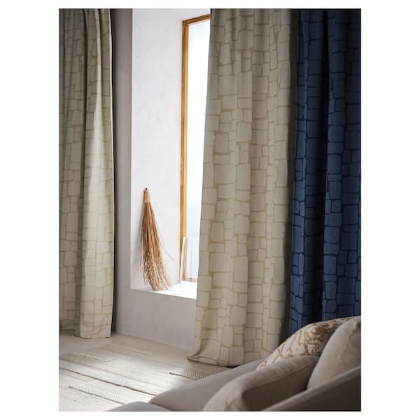 Ikea LÖNNSTÄVMAL - Blackout blind, 2 sheets, beige, , 145x300 cm