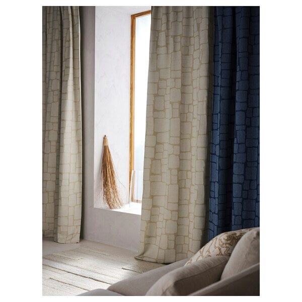Ikea LÖNNSTÄVMAL - Blackout blind, 2 sheets, beige, , 145x300 cm