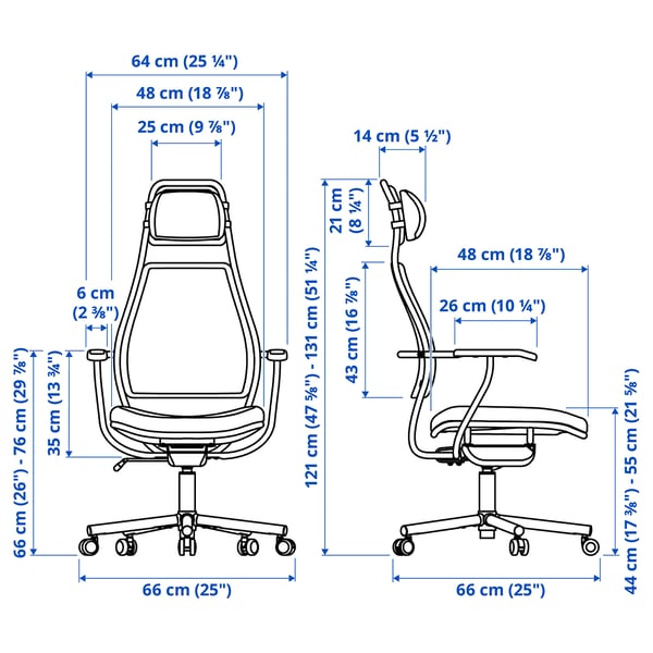 LÖPARBANA gaming chair, Vissle dark grey, 66 cm