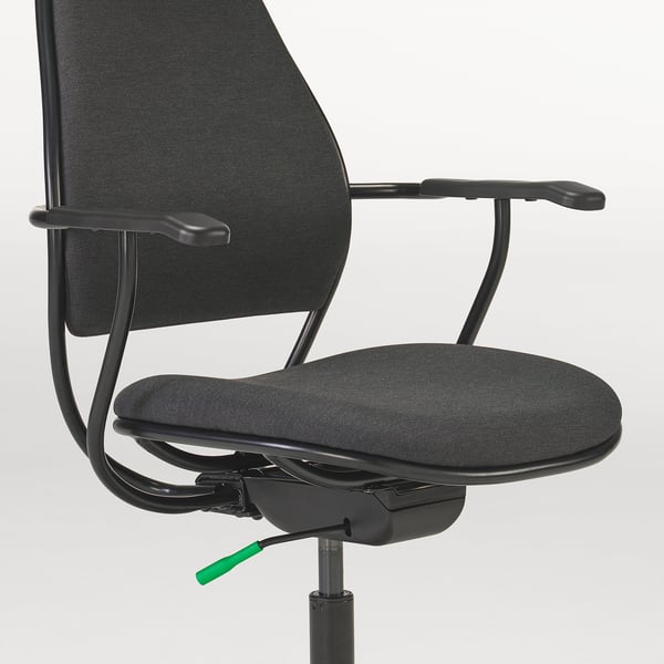 LÖPARBANA gaming chair, Vissle dark grey, 66 cm
