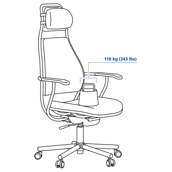 LÖPARBANA gaming chair, Vissle green, 66 cm