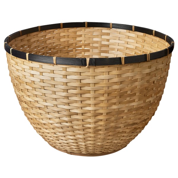 LÖVRÄFSA basket, bamboo, 50x32 cm