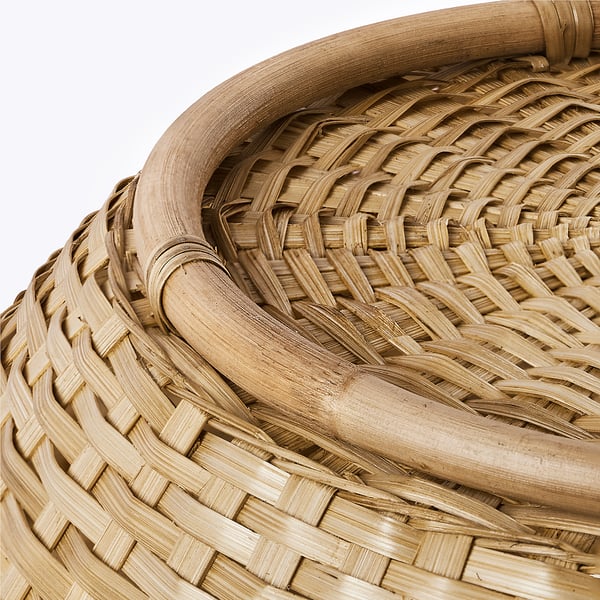 LÖVRÄFSA basket, bamboo, 50x32 cm
