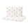 LÖVSÅNGARE duvet cover 1 pillowcase for cot, candy cane pattern, 110x125/35x55 cm
