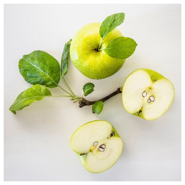 LÖVSKOGSLUND - Scented pillar candle, Apple mixed colours, 30 hr