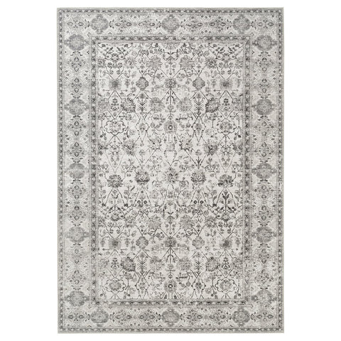 LOKALTÅG rug, low pile, beige/grey, 133x195 cm