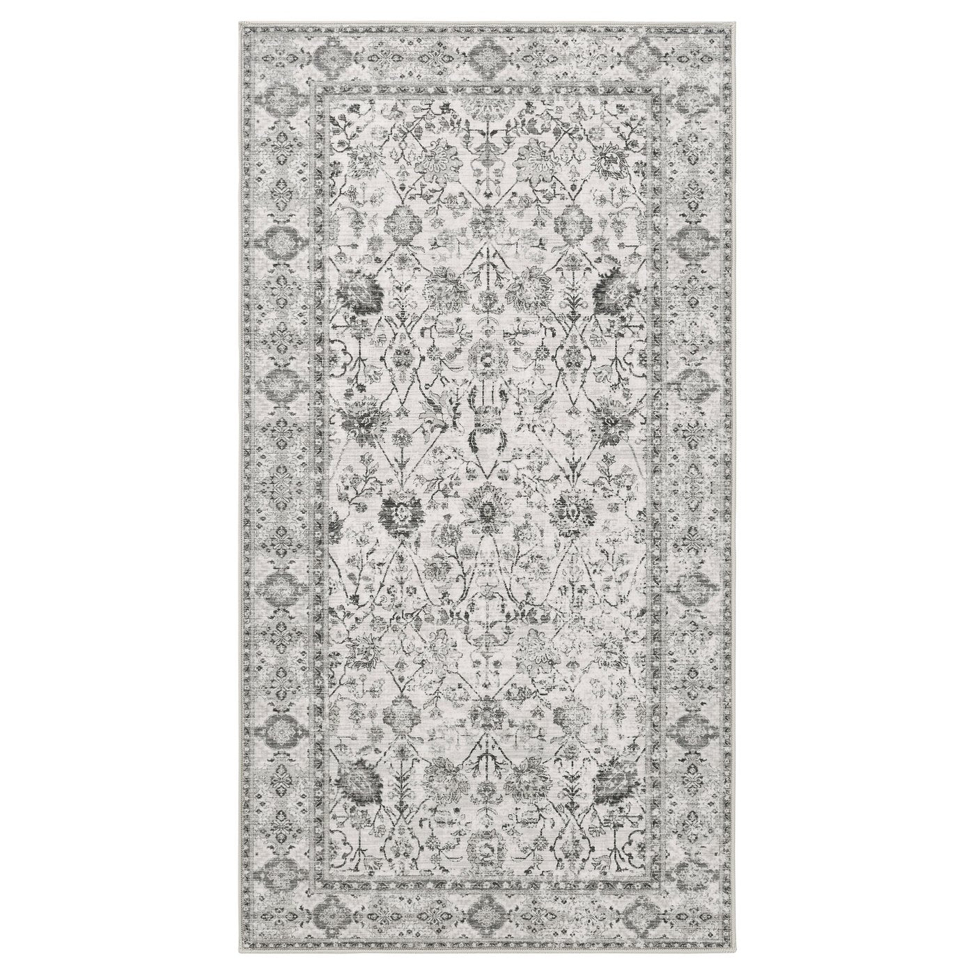 LOKALTÅG rug, low pile, beige/grey, 80x150 cm