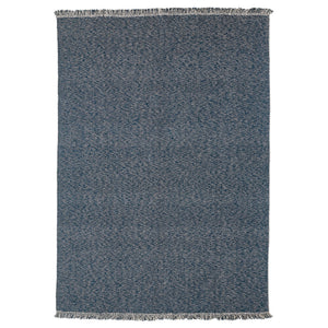LOKBYTE rug, flatwoven, dark blue/light beige, 170x240 cm