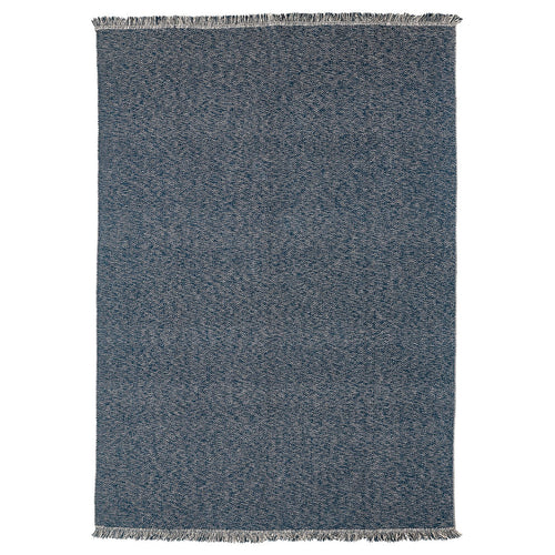 LOKBYTE rug, flatwoven, dark blue/light beige, 170x240 cm