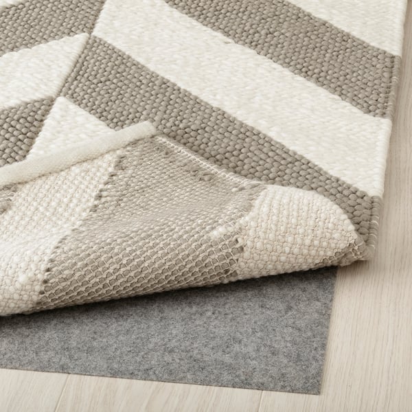 LOKSTALL rug, flatwoven, grey/beige, 170x240 cm