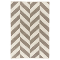 LOKSTALL - Carpet, flatweave, grey/beige, 170x240 cm