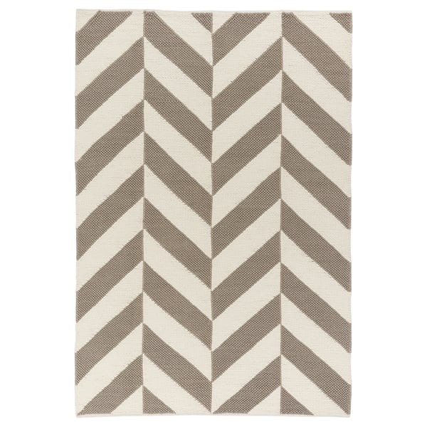 LOKSTALL rug, flatwoven, grey/beige, 170x240 cm