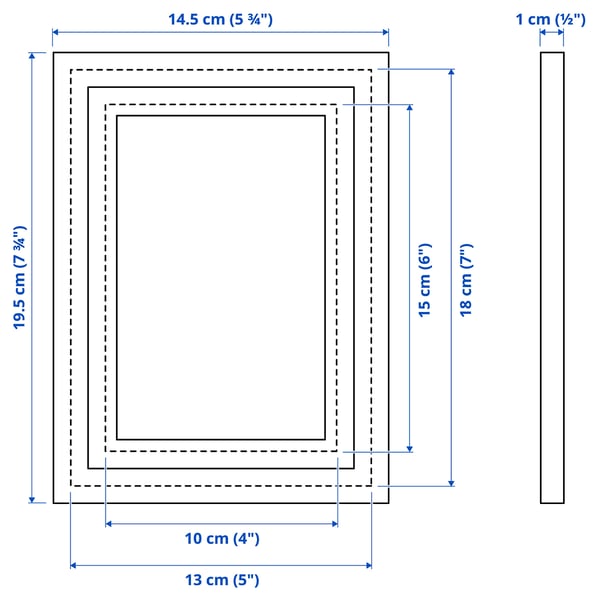 LOMVIKEN frame, gold-colour, 14.5x19.5x2 cm