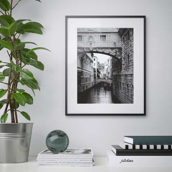 LOMVIKEN frame, black, 40x50 cm