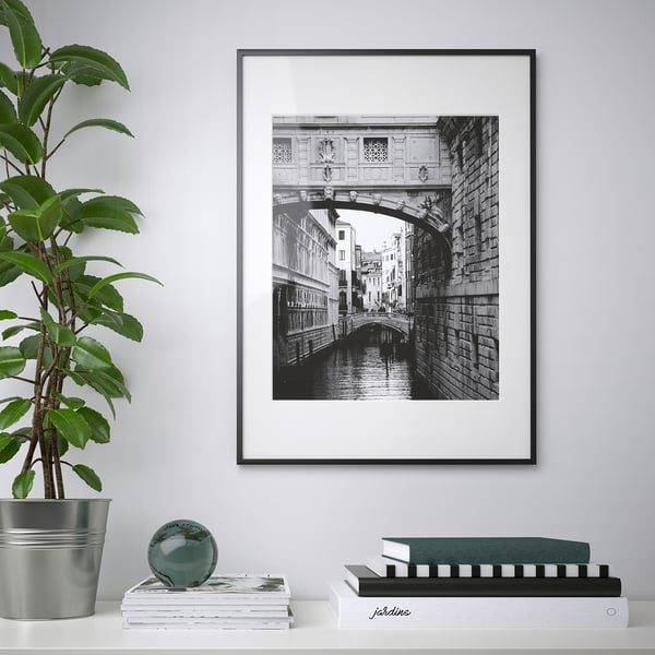 LOMVIKEN frame, black, 50x70 cm