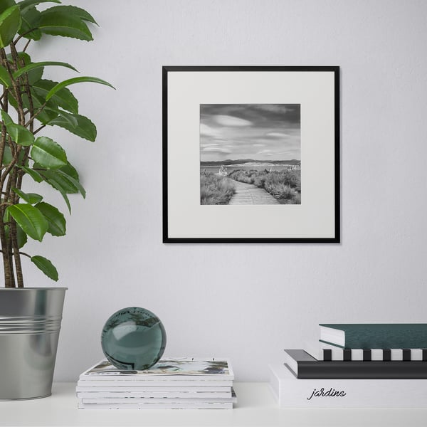 LOMVIKEN frame, black, 32x32 cm