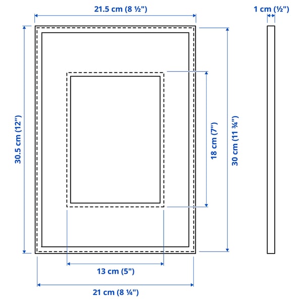 LOMVIKEN - LOMVIKEN Frame, black, 21x30 cm