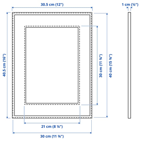 LOMVIKEN frame, black, 30x40 cm