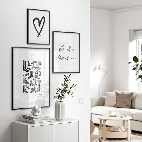 LOMVIKEN frame, black, 50x70 cm
