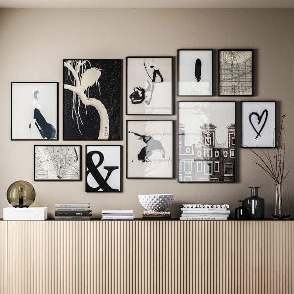LOMVIKEN frame, black, 40x50 cm