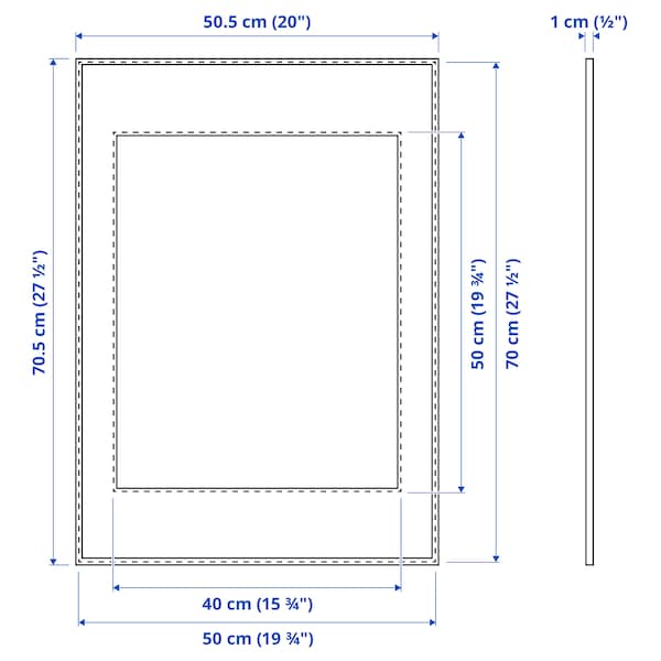 LOMVIKEN - Frame, black, 50x70 cm