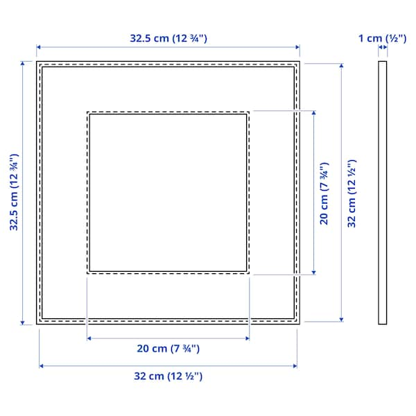 LOMVIKEN - Frame, black, 32x32 cm