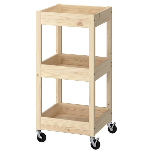 LOSHULT trolley, pine, 38x38x82 cm