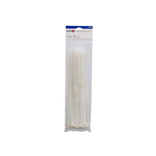WHITE CABLE TIES 3.7X350MM 100 PIECES
