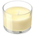 LOTSFÅGEL scented candle in glass, Citrus flower light yellow, 20 hr