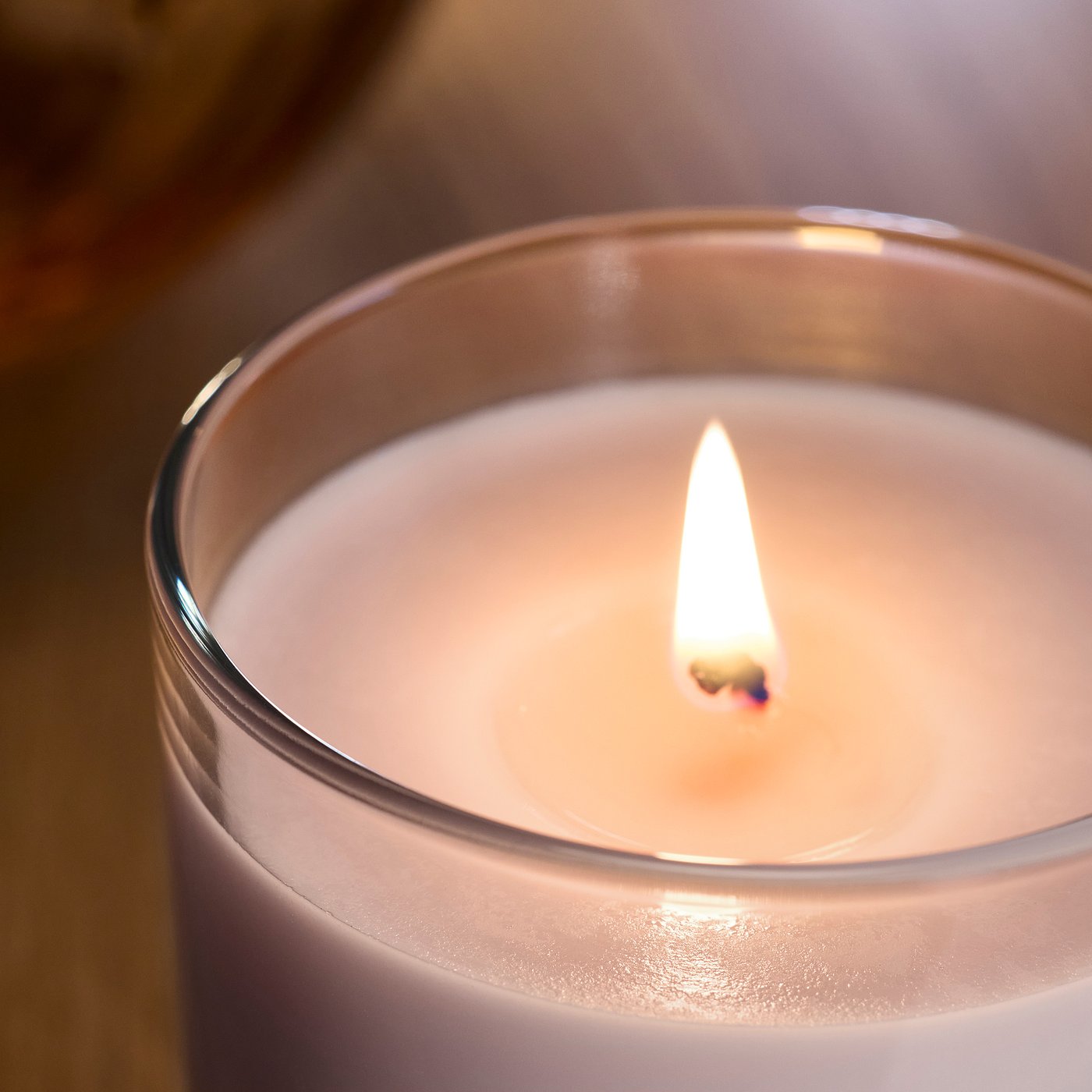 LOTSFÅGEL scented candle in glass, Pink flowers pale pink, 8 cm