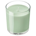 LOTSFÅGEL scented candle in glass, Apple light green, 40 hr