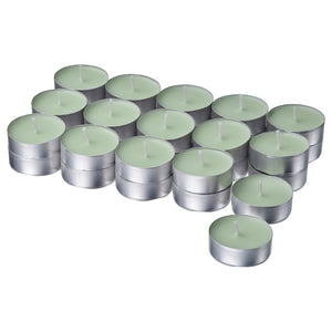 LOTSFÅGEL scented tealight, Apple light green, 3.5 hr, 30 pack