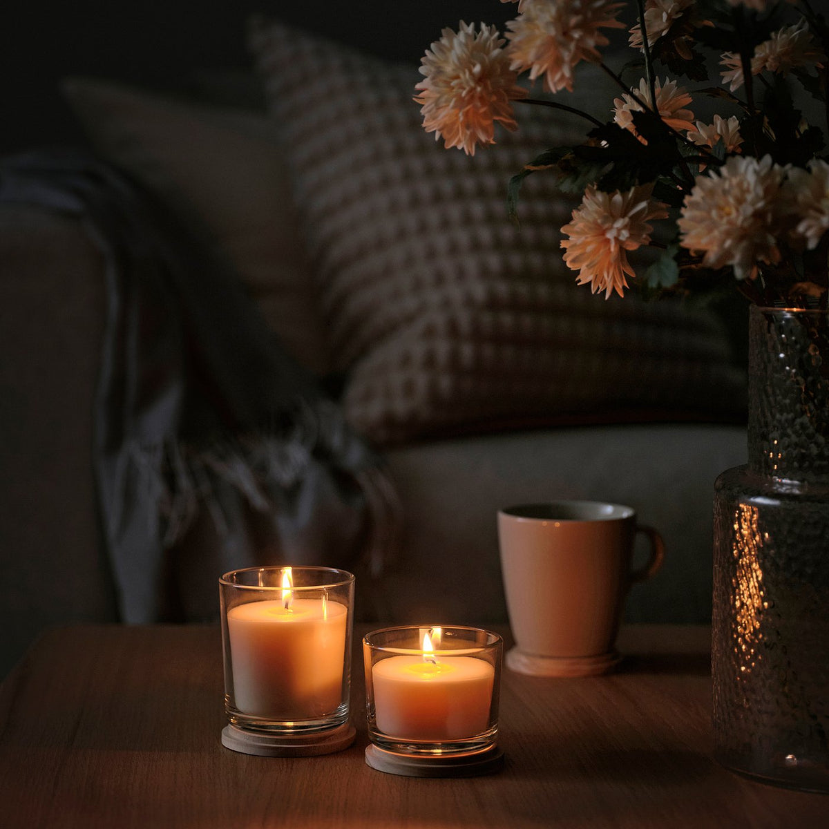 LOTSFÅGEL lid for scented candle, pine, 8 cm
