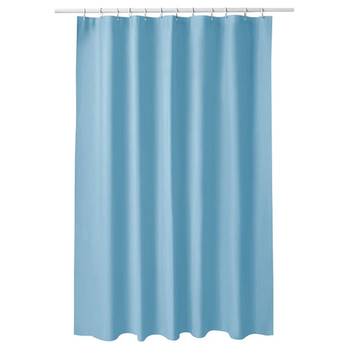 LUDDHAGTORN shower curtain, blue, 180x200 cm