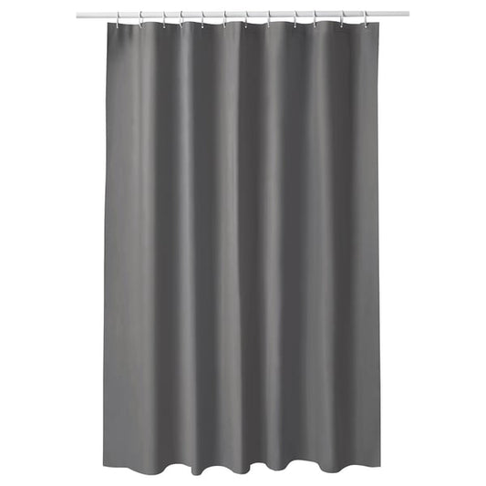 LUDDHAGTORN shower curtain, gray, 180x200 cm
