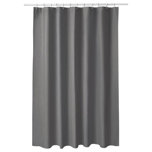 LUDDHAGTORN shower curtain, grey, 180x200 cm