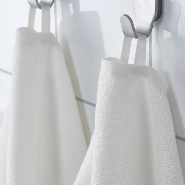 LUDDVIAL bath towel, white, 55x120 cm