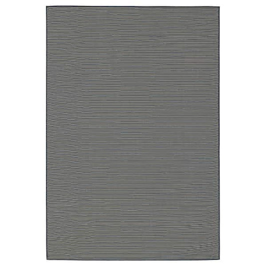 Ikea LUFTFARTYG - Plain weave carpet int/east, black/striped,160x230 cm