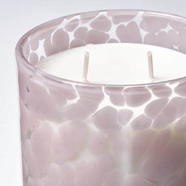 Ikea LUGNARE - Scented glass candle 2 stopp, Jasmine/light pink,50 h