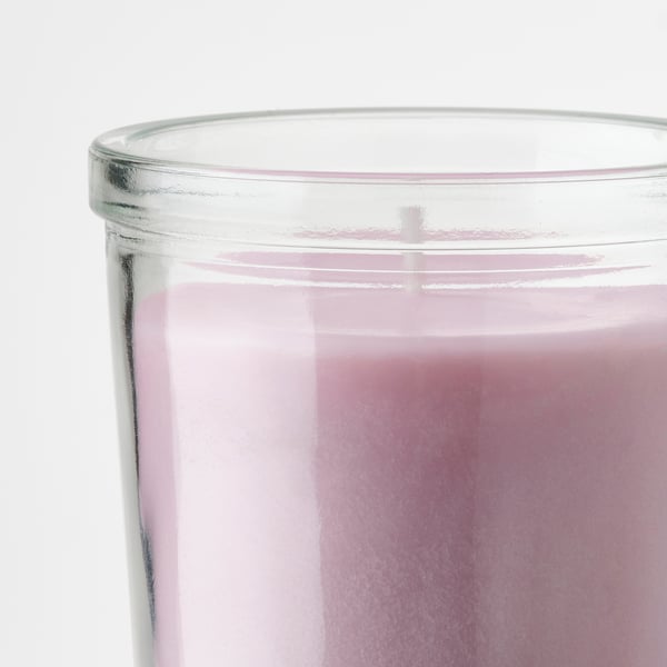 LUGNARE scented candle in glass, Jasmine/pink, 20 hr