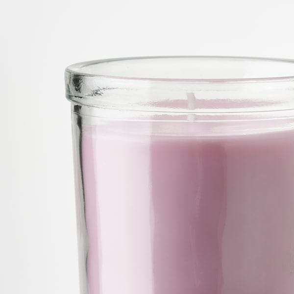 Ikea LUGNARE - Scented candle in glass, Jasmine/pink, 40 hr