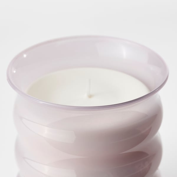LUGNARE scented candle in glass, Jasmine/pink, 50 hr