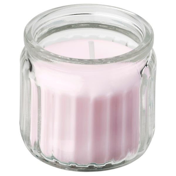 LUGNARE - Scented glass candle, Jasmine/Pink,12 h