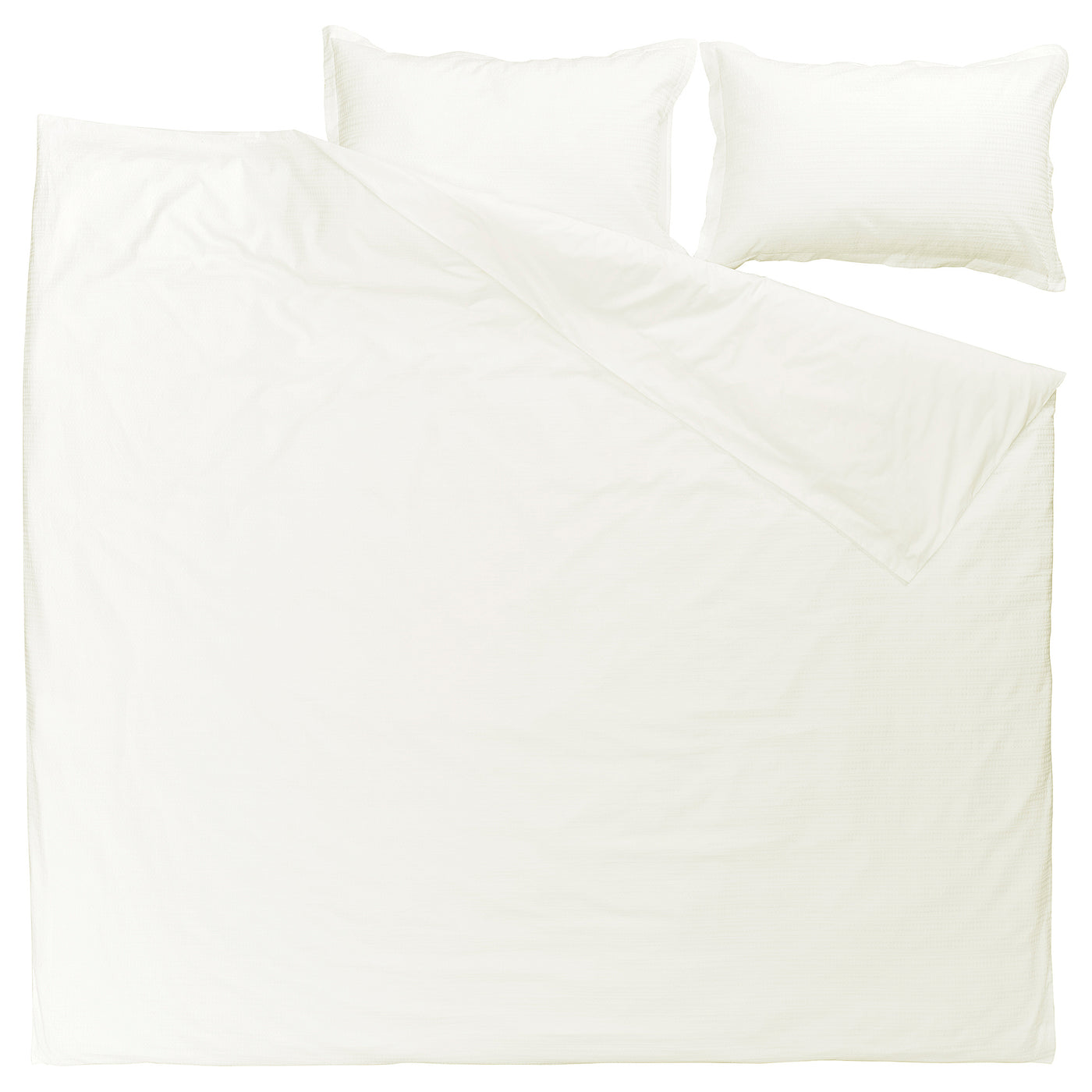 LUKTVICKER duvet cover and 2 pillowcases, white, 240x220/50x80 cm
