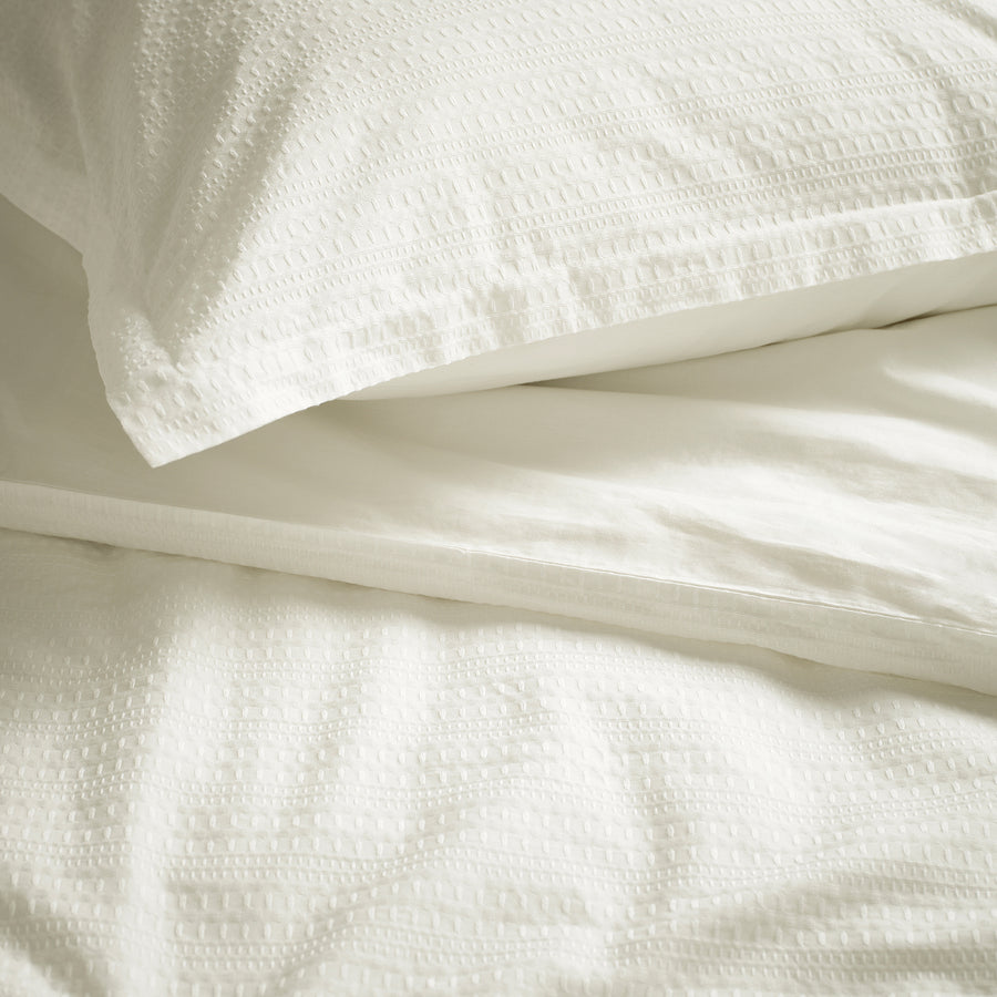 LUKTVICKER duvet cover and 2 pillowcases, white, 240x220/50x80 cm