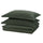 LUKTVICKER duvet cover and 2 pillowcases, dark green, 220x240 cm