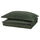 LUKTVICKER duvet cover and pillowcase, dark green, 150x200/50x80 cm